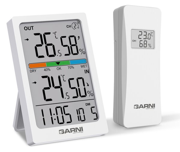 GARNI technology Bezdrátový digitální teploměr s vlhkoměrem GARNI 155TH
