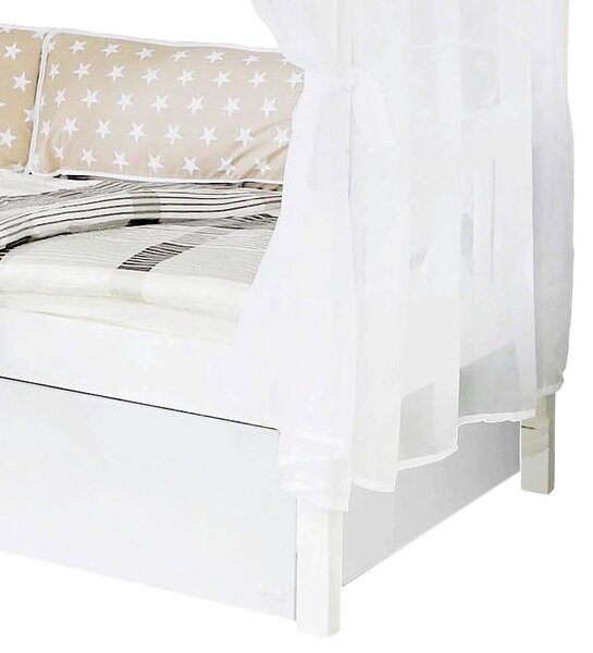 POSTEL S NEBESY, 90/200 cm béžová, bílá MID.YOU - Jednolůžkové postele, Online Only