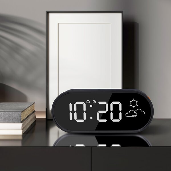 SOLIGHT Hodiny s předpovědí počasí, USB port