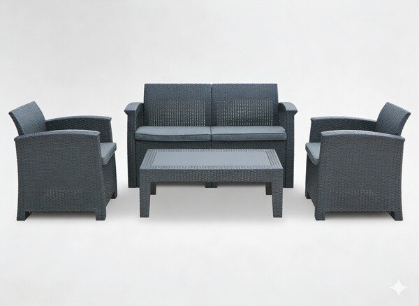 Set zahradního nábytku ZORANA antracitový ZUM6454