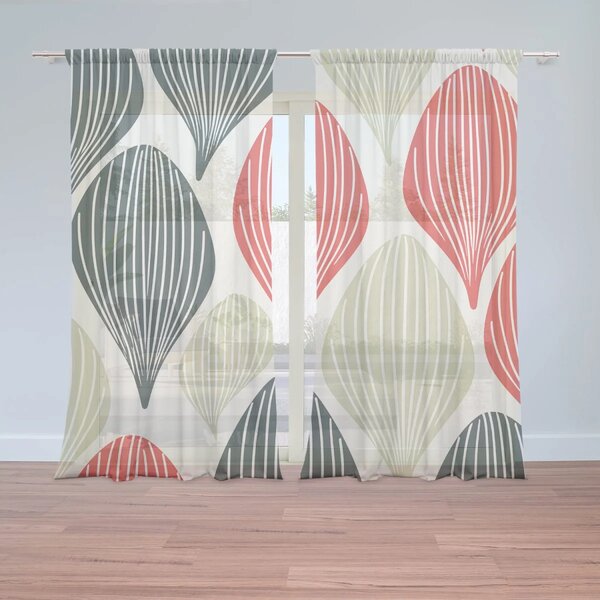 Sablio Záclony Hravé šedesátky: 2ks 150x250cm