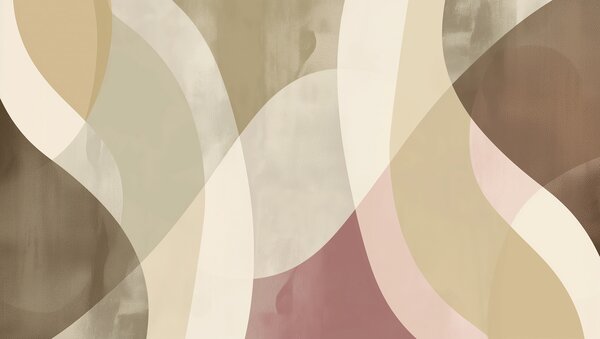 Fototapety Jemné křivky v tlumených tónech s plynulými liniemi a béžovými přechody, minimalistické a, Fototapety designové, w01334v1 : uwalls.cz