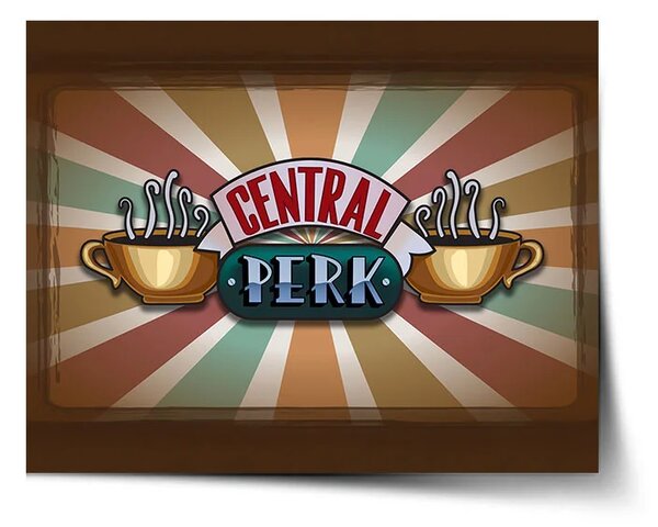 Sablio Plakát Seriál přátelé CENTRAL PERK Abstrakce - 60x40 cm