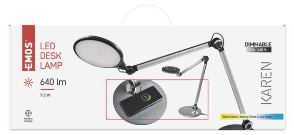Stolní LED lampa KAREN černá