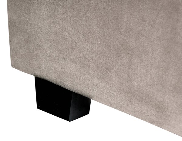 Postel Umělý samet VINCENNES 180 x 200 cm Taupe