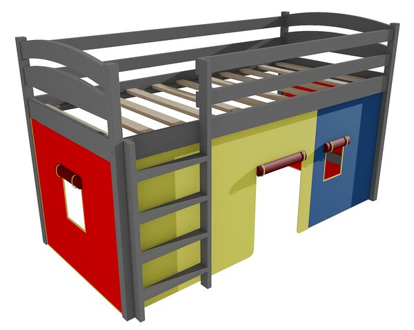 Vomaks Patrová zvýšená postel ZP 001 Rozměr: 80 x 180 cm, Barva: barva šedá