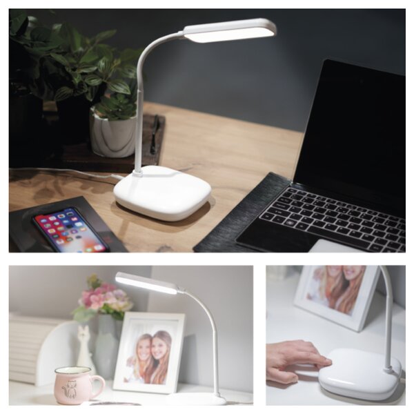 Stolní LED lampa MOLLY bílá