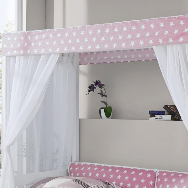 POSTEL S NEBESY, 90/200 cm růžová, bílá MID.YOU - Jednolůžkové postele, Online Only