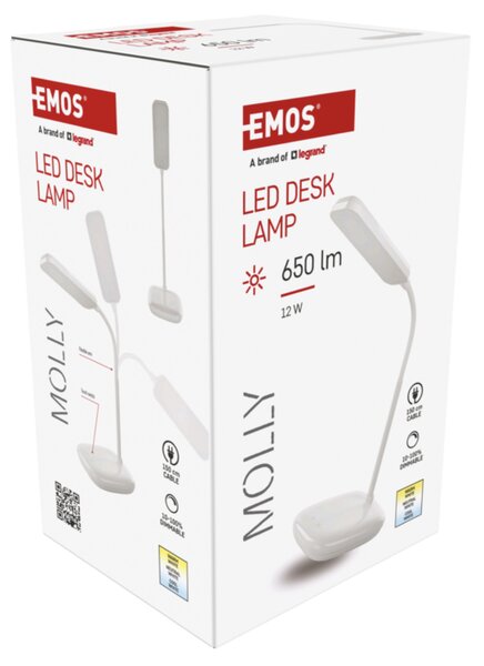 Stolní LED lampa MOLLY bílá