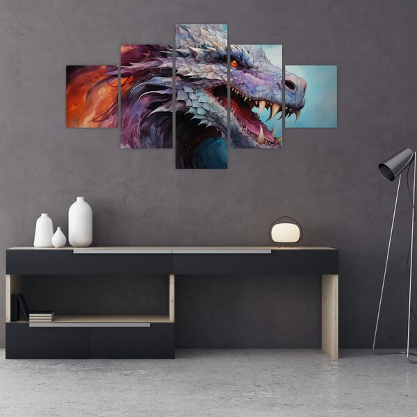 Obraz - Ilustrace draka (125x70 cm)