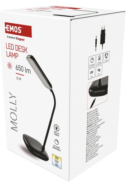 Stolní LED lampa MOLLY černá