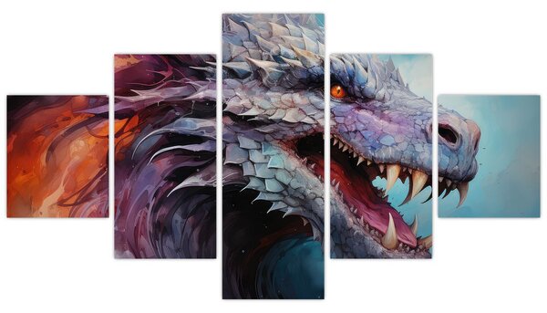 Obraz - Ilustrace draka (125x70 cm)