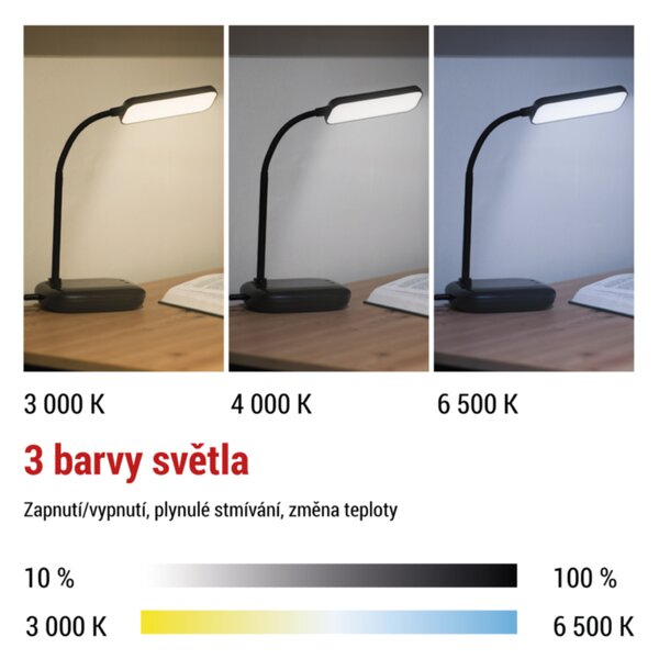 Stolní LED lampa MOLLY černá