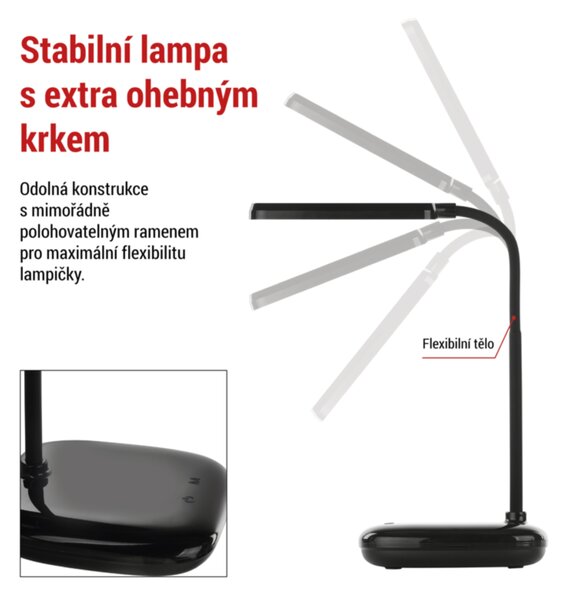 Stolní LED lampa MOLLY černá