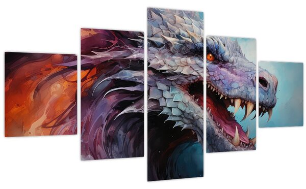 Obraz - Ilustrace draka (125x70 cm)