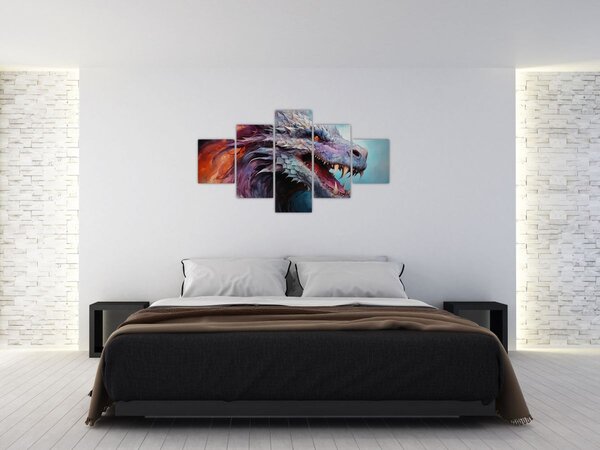 Obraz - Ilustrace draka (125x70 cm)
