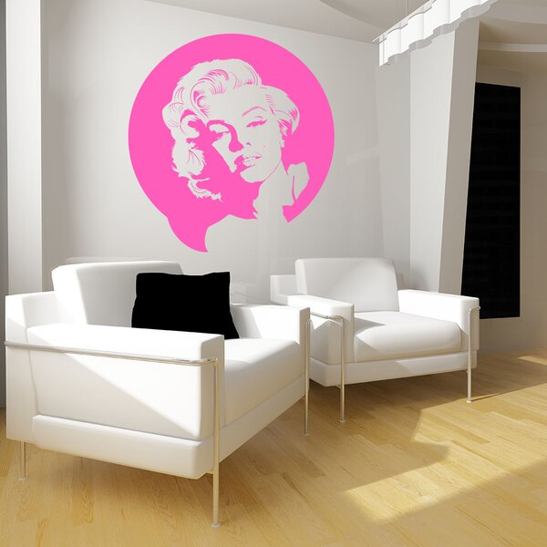 Živá Zeď Samolepka Portrét Marilyn Monroe Barva: černá