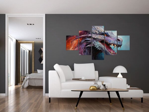 Obraz - Ilustrace draka (125x70 cm)