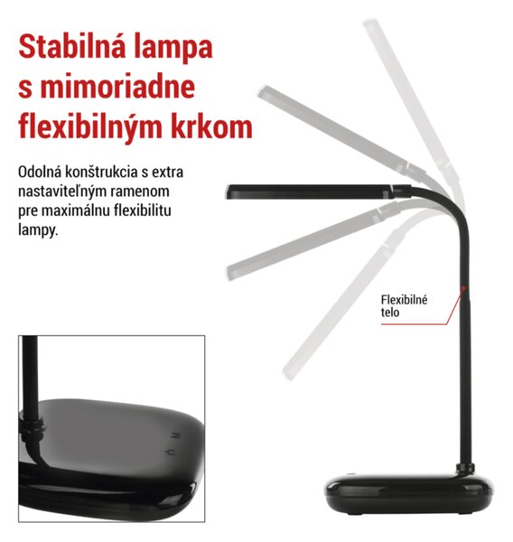 Stolní LED lampa MOLLY černá