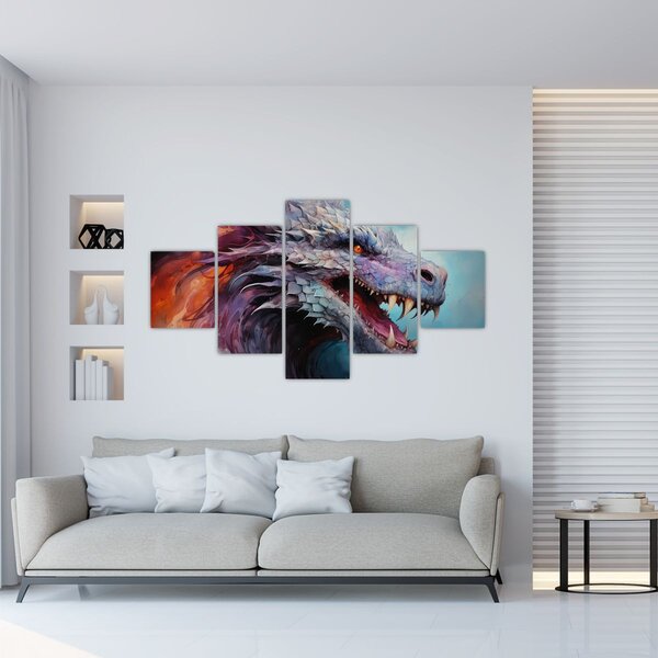 Obraz - Ilustrace draka (125x70 cm)