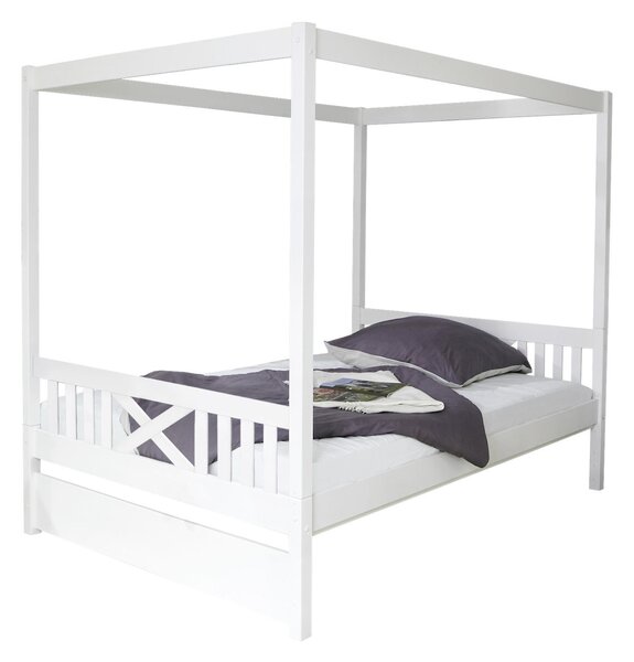 POSTEL S NEBESY, 140/200 cm bílá MID.YOU - Jednolůžkové postele, Online Only