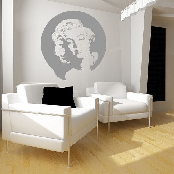 Živá Zeď Samolepka Portrét Marilyn Monroe Barva: černá