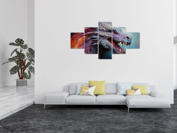Obraz - Ilustrace draka (125x70 cm)