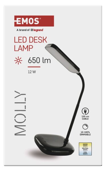 Stolní LED lampa MOLLY černá