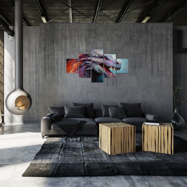 Obraz - Ilustrace draka (125x70 cm)