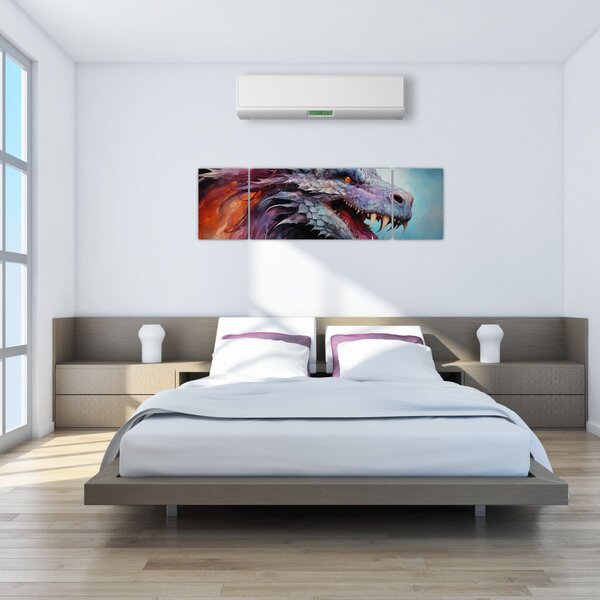 Obraz - Ilustrace draka (170x50 cm)