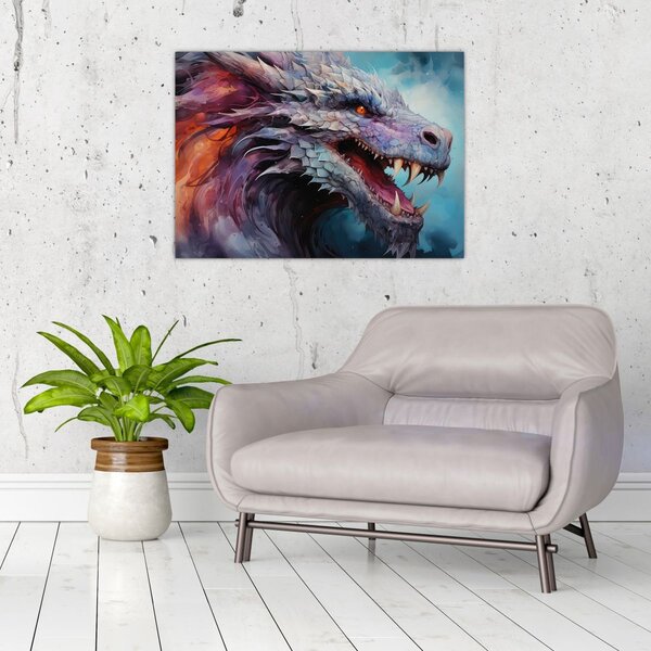 Obraz - Ilustrace draka (70x50 cm)