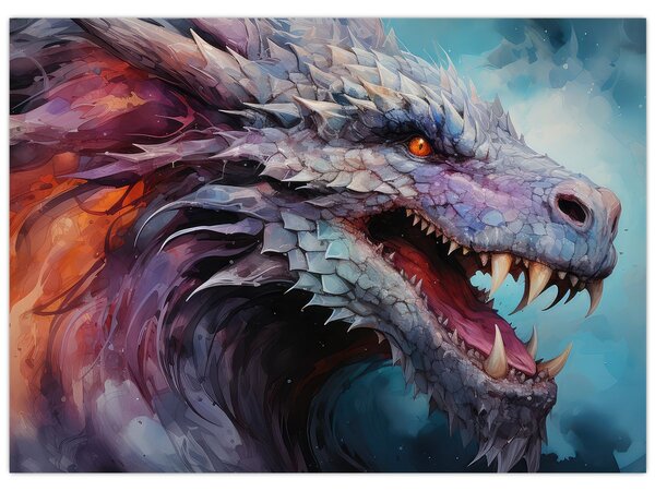 Obraz - Ilustrace draka (70x50 cm)