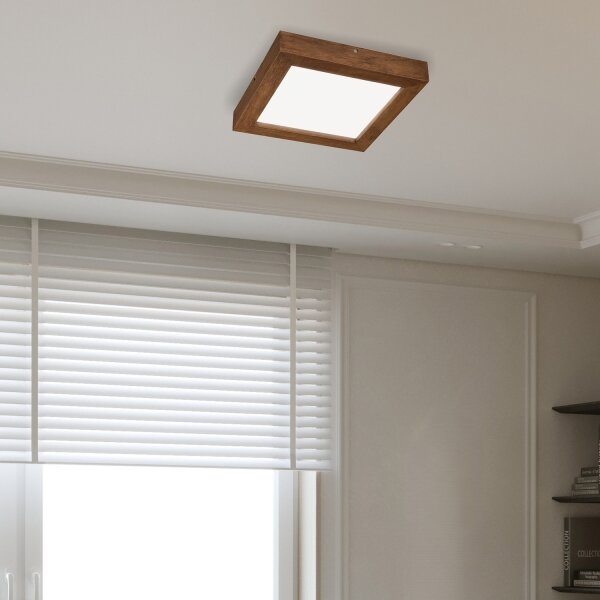 Brilagi-LED Stmívatelné svítidlo WOODY FRAME LED/24W/230V dub 30x30 cm IP44 + DO