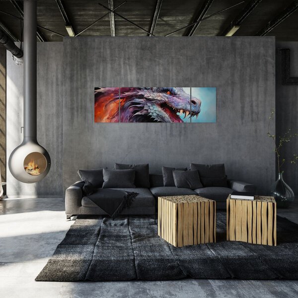 Obraz - Ilustrace draka (170x50 cm)