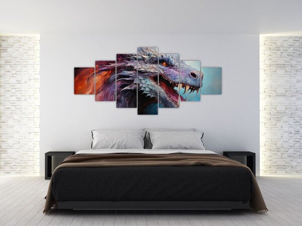 Obraz - Ilustrace draka (210x100 cm)
