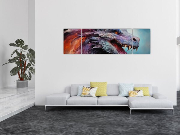 Obraz - Ilustrace draka (170x50 cm)