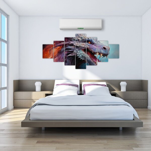 Obraz - Ilustrace draka (210x100 cm)