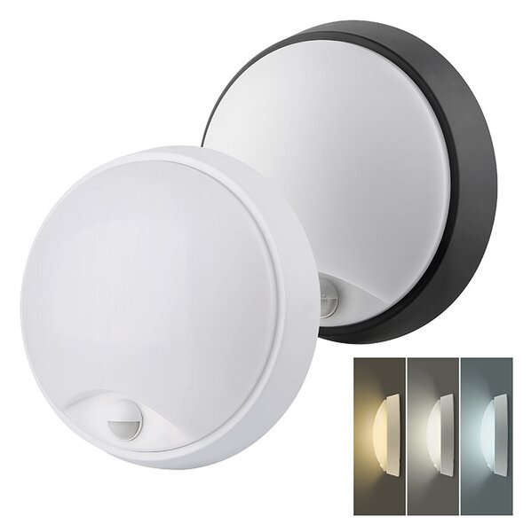 SOLIGHT LED venkovní osvětlení se senzorem CCT 15/18/20W 1800Lm 22cm 2v1 IP65