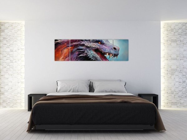 Obraz - Ilustrace draka (170x50 cm)