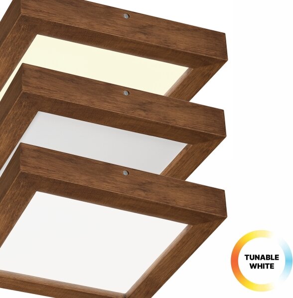 Brilagi-LED Stmívatelné svítidlo WOODY FRAME LED/24W/230V dub 30x30 cm IP44 + DO