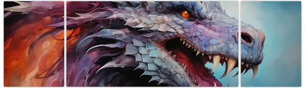 Obraz - Ilustrace draka (170x50 cm)