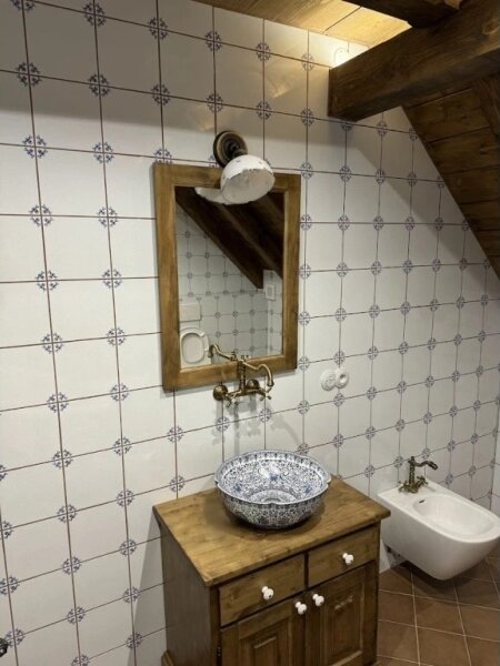 RAV Slezák MK102.5/28SM - Dřezová/umyvadlová baterie MORAVA RETRO stará mosaz