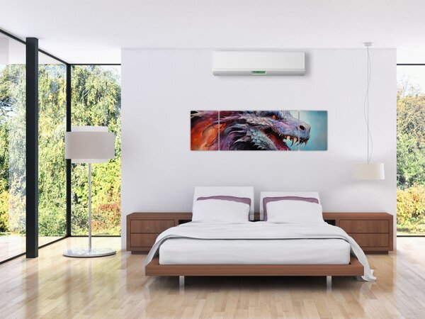 Obraz - Ilustrace draka (170x50 cm)