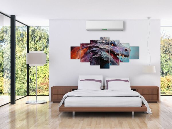 Obraz - Ilustrace draka (210x100 cm)