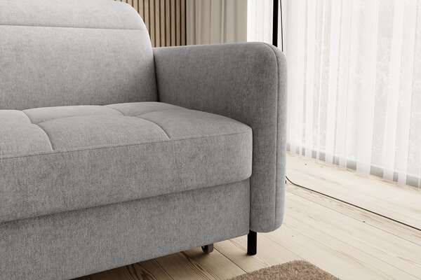 Elegantní rozkládací sedací souprava ZULEYKA - popelavá, levý roh