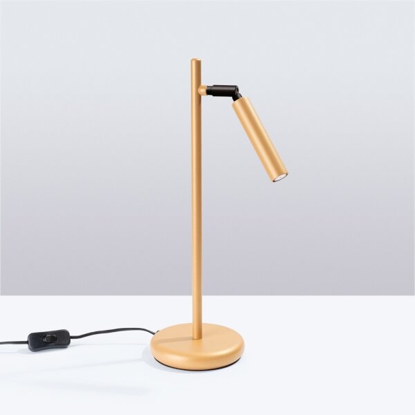 Sollux SL.1470 - Stolní lampa PASTELO 1xG9/8W/230V zlatá