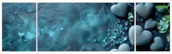 Obraz - Kameny tvaru srdce (170x50 cm)
