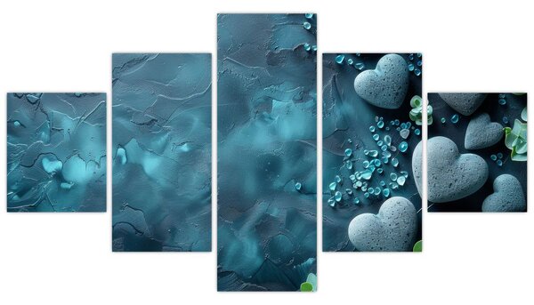 Obraz - Kameny tvaru srdce (125x70 cm)