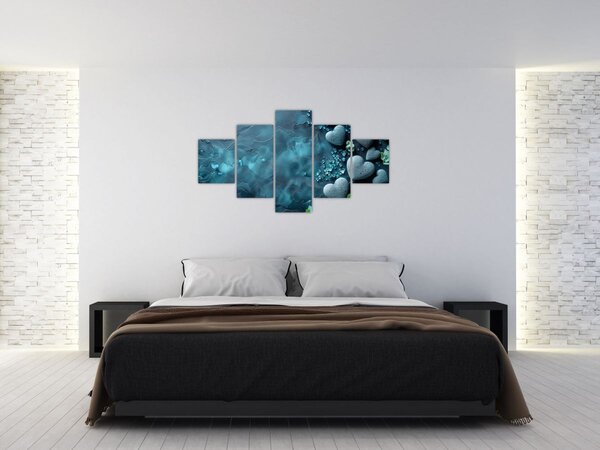 Obraz - Kameny tvaru srdce (125x70 cm)