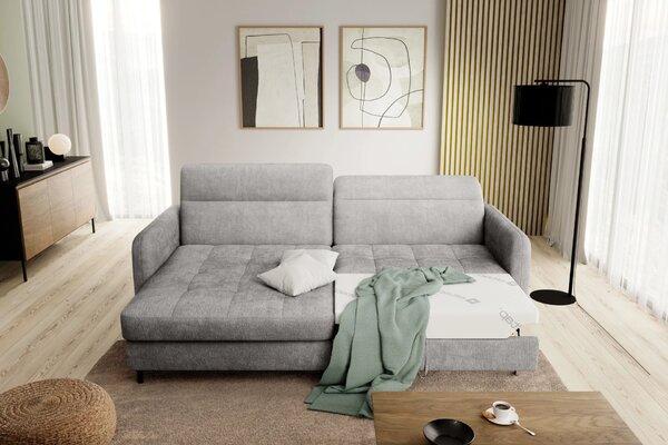 Elegantní rozkládací sedací souprava ZULEYKA - šedá 3, levý roh